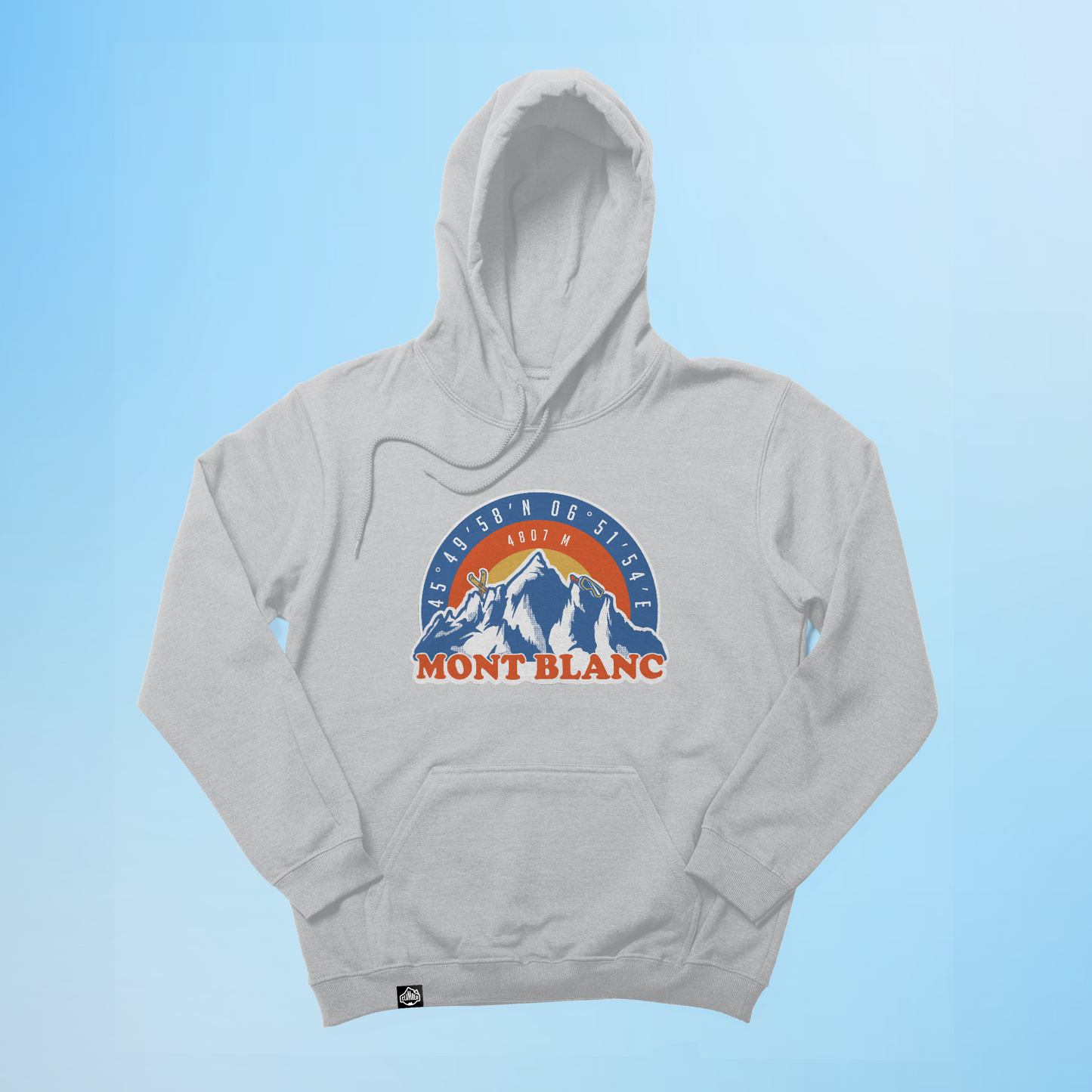 Mighty Mont Blanc Ski Touring Unisex Hoodie